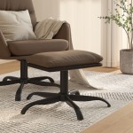 vidaXL Taburet, maro, 60x60x36 cm, textil și piele ecologică vidaXL Taburet, maro, 60x60x36 cm, textil și piele ecologică