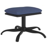 vidaXL Taburet, albastru, 60x60x36 cm, material textil și piele eco vidaXL Taburet, albastru, 60x60x36 cm, material textil și piele eco