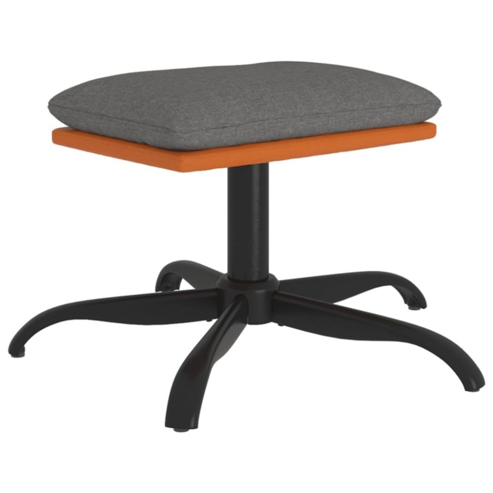 vidaXL Taburet, gri deschis, 60x60x36 cm, textil și piele ecologică