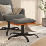 vidaXL Taburet, gri deschis, 60x60x36 cm, textil și piele ecologică vidaXL Taburet, gri deschis, 60x60x36 cm, textil și piele ecologică