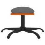 vidaXL Taburet, gri deschis, 60x60x36 cm, textil și piele ecologică vidaXL Taburet, gri deschis, 60x60x36 cm, textil și piele ecologică