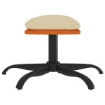 vidaXL Taburet, crem, 60x60x36 cm, textil și piele ecologică vidaXL Taburet, crem, 60x60x36 cm, textil și piele ecologică