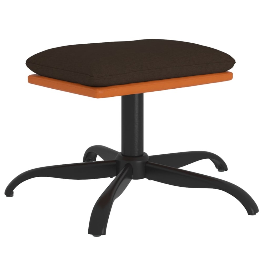vidaXL Taburet, maro, 60x60x36 cm, textil și piele ecologică