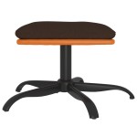 vidaXL Taburet, maro, 60x60x36 cm, textil și piele ecologică vidaXL Taburet, maro, 60x60x36 cm, textil și piele ecologică
