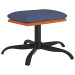 vidaXL Taburet, albastru, 60x60x36 cm, material textil și piele eco vidaXL Taburet, albastru, 60x60x36 cm, material textil și piele eco