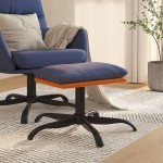 vidaXL Taburet, albastru, 60x60x36 cm, material textil și piele eco vidaXL Taburet, albastru, 60x60x36 cm, material textil și piele eco