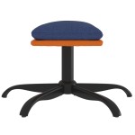 vidaXL Taburet, albastru, 60x60x36 cm, material textil și piele eco vidaXL Taburet, albastru, 60x60x36 cm, material textil și piele eco