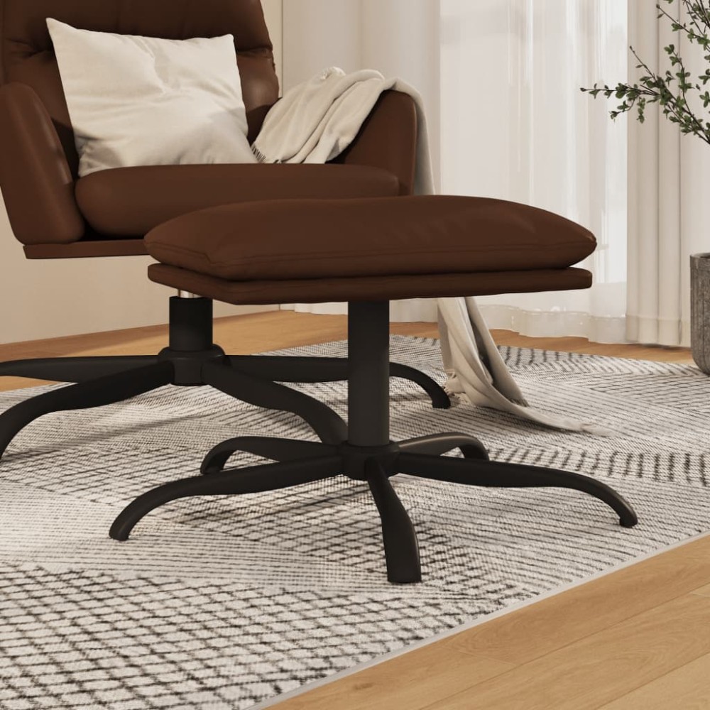 vidaXL Taburet, maro, 45x29,5x36 cm, piele ecologică lucioasă