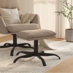 vidaXL Taburet, gri deschis, 60x60x36 cm, microfibră vidaXL Taburet, gri deschis, 60x60x36 cm, microfibră
