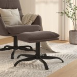 vidaXL Taburet, gri închis, 60x60x36 cm, microfibră vidaXL Taburet, gri închis, 60x60x36 cm, microfibră