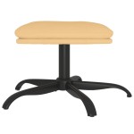 vidaXL Taburet, crem, 60x60x36 cm, microfibră vidaXL Taburet, crem, 60x60x36 cm, microfibră