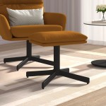 vidaXL Taburet, maro, 60x60x36 cm, catifea vidaXL Taburet, maro, 60x60x36 cm, catifea