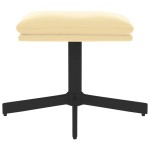 vidaXL Taburet, crem alb, 60x60x36 cm, catifea vidaXL Taburet, crem alb, 60x60x36 cm, catifea