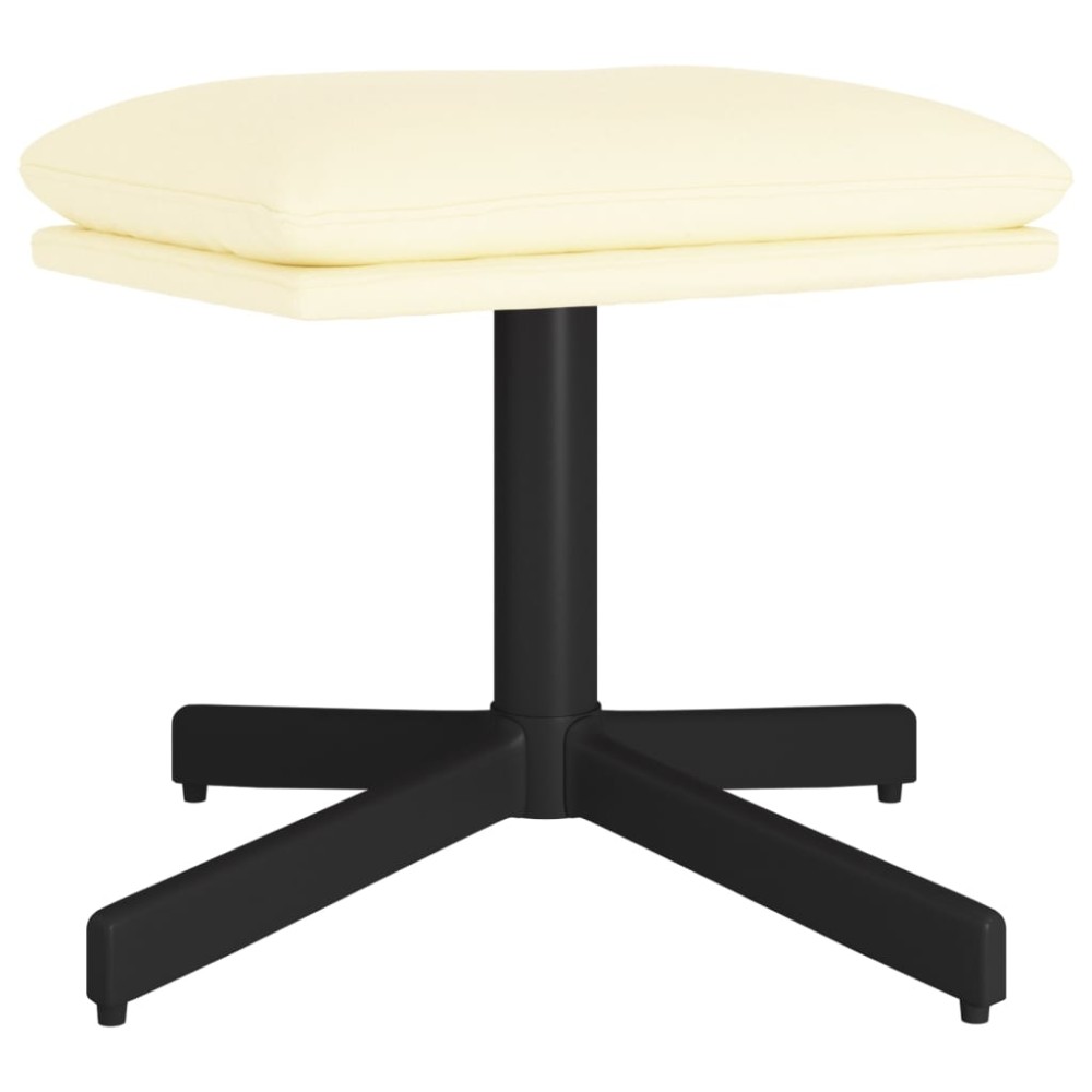 vidaXL Taburet, crem, 60x60x36 cm, piele ecologică