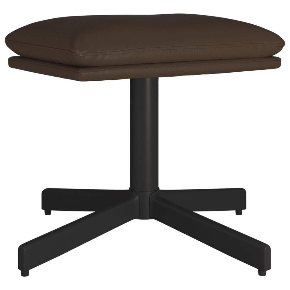 vidaXL Taburet, maro, 60x60x36 cm, piele ecologică