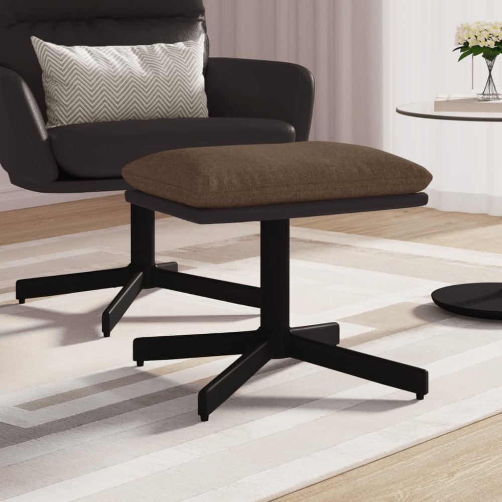 vidaXL Taburet, maro, 60x60x36 cm, textil și piele ecologică
