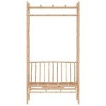 vidaXL Bancă de grădină cu pergolă, 116 cm, bambus vidaXL Bancă de grădină cu pergolă, 116 cm, bambus