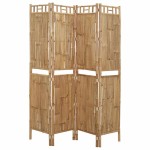 vidaXL Paravan de cameră cu 4 panouri, 160 x 180 cm, bambus vidaXL Paravan de cameră cu 4 panouri, 160 x 180 cm, bambus