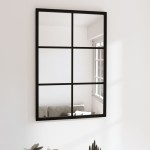 vidaXL Oglindă de perete, negru, 60x40 cm, metal vidaXL Oglindă de perete, negru, 60x40 cm, metal