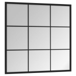 vidaXL Oglindă de perete, negru, 60x60 cm, metal vidaXL Oglindă de perete, negru, 60x60 cm, metal