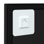 vidaXL Oglindă de perete, negru, 60x60 cm, metal vidaXL Oglindă de perete, negru, 60x60 cm, metal