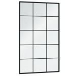 vidaXL Oglindă de perete, negru, 100x60 cm, metal vidaXL Oglindă de perete, negru, 100x60 cm, metal