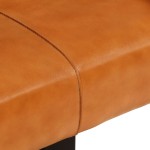 vidaXL Bancă, negru și maro, 110 cm, piele naturală de capră vidaXL Bancă, negru și maro, 110 cm, piele naturală de capră