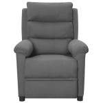 vidaXL Fotoliu rabatabil, gri deschis, material textil