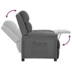 vidaXL Fotoliu rabatabil, gri deschis, material textil