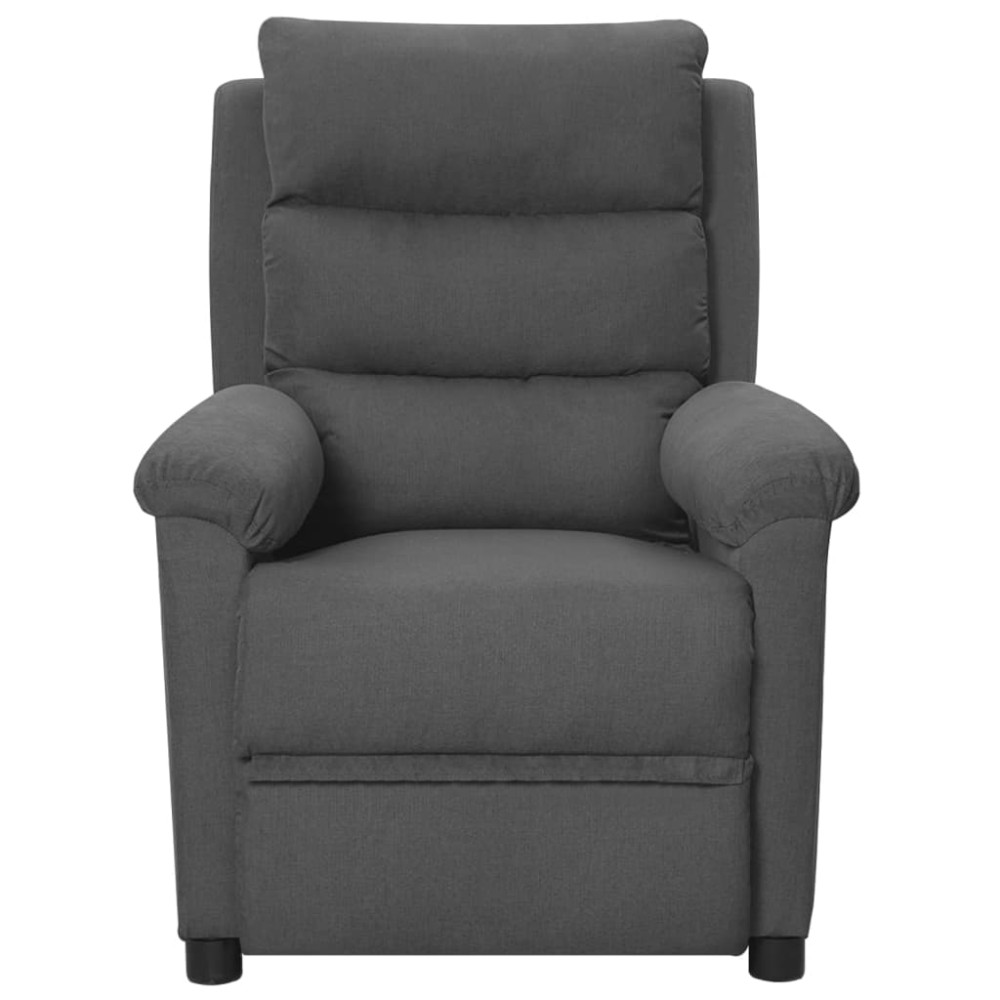 vidaXL Fotoliu rabatabil, gri închis, material textil