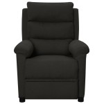 vidaXL Fotoliu rabatabil, negru, material textil vidaXL Fotoliu rabatabil, negru, material textil