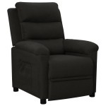 vidaXL Fotoliu rabatabil, negru, material textil vidaXL Fotoliu rabatabil, negru, material textil