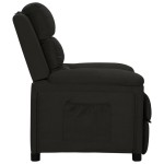 vidaXL Fotoliu rabatabil, negru, material textil vidaXL Fotoliu rabatabil, negru, material textil