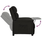 vidaXL Fotoliu rabatabil, negru, material textil vidaXL Fotoliu rabatabil, negru, material textil
