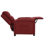 vidaXL Fotoliu rabatabil, roșu vin, material textil