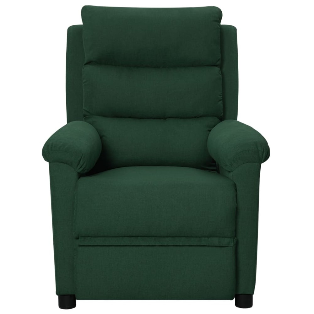 vidaXL Fotoliu rabatabil, verde închis, material textil