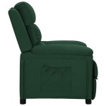 vidaXL Fotoliu rabatabil, verde închis, material textil vidaXL Fotoliu rabatabil, verde închis, material textil