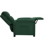vidaXL Fotoliu rabatabil, verde închis, material textil vidaXL Fotoliu rabatabil, verde închis, material textil