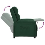 vidaXL Fotoliu rabatabil, verde închis, material textil vidaXL Fotoliu rabatabil, verde închis, material textil