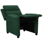 vidaXL Fotoliu rabatabil, verde închis, material textil vidaXL Fotoliu rabatabil, verde închis, material textil