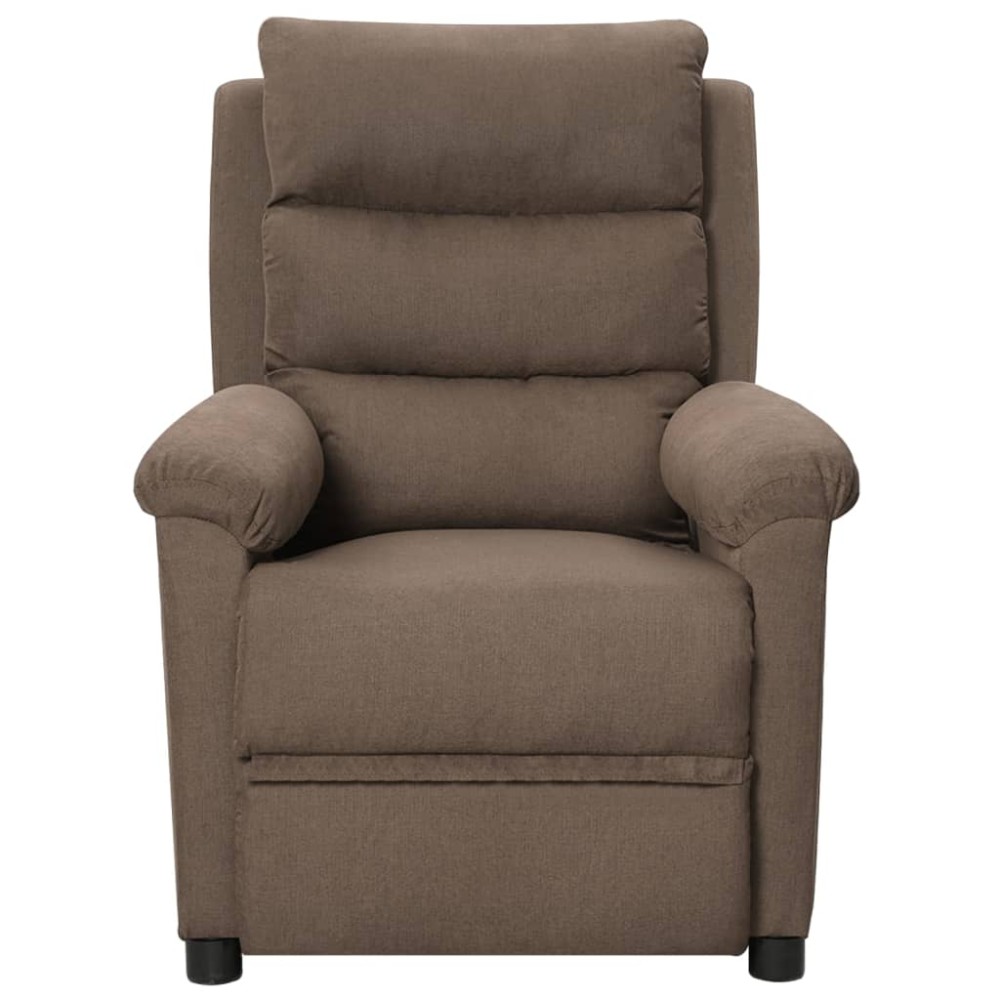 vidaXL Fotoliu rabatabil, gri taupe, material textil
