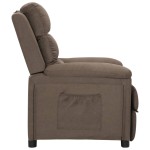 vidaXL Fotoliu rabatabil, gri taupe, material textil