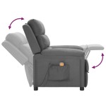 vidaXL Fotoliu de masaj, gri deschis, material textil vidaXL Fotoliu de masaj, gri deschis, material textil