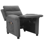 vidaXL Fotoliu de masaj, gri deschis, material textil vidaXL Fotoliu de masaj, gri deschis, material textil
