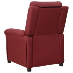 vidaXL Fotoliu de masaj, roșu vin, material textil