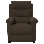vidaXL Fotoliu de masaj, maro închis, material textil vidaXL Fotoliu de masaj, maro închis, material textil
