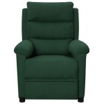 vidaXL Fotoliu de masaj, verde închis, material textil