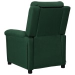 vidaXL Fotoliu de masaj, verde închis, material textil