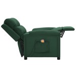 vidaXL Fotoliu de masaj, verde închis, material textil