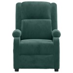 vidaXL Fotoliu rabatabil, verde închis, catifea vidaXL Fotoliu rabatabil, verde închis, catifea